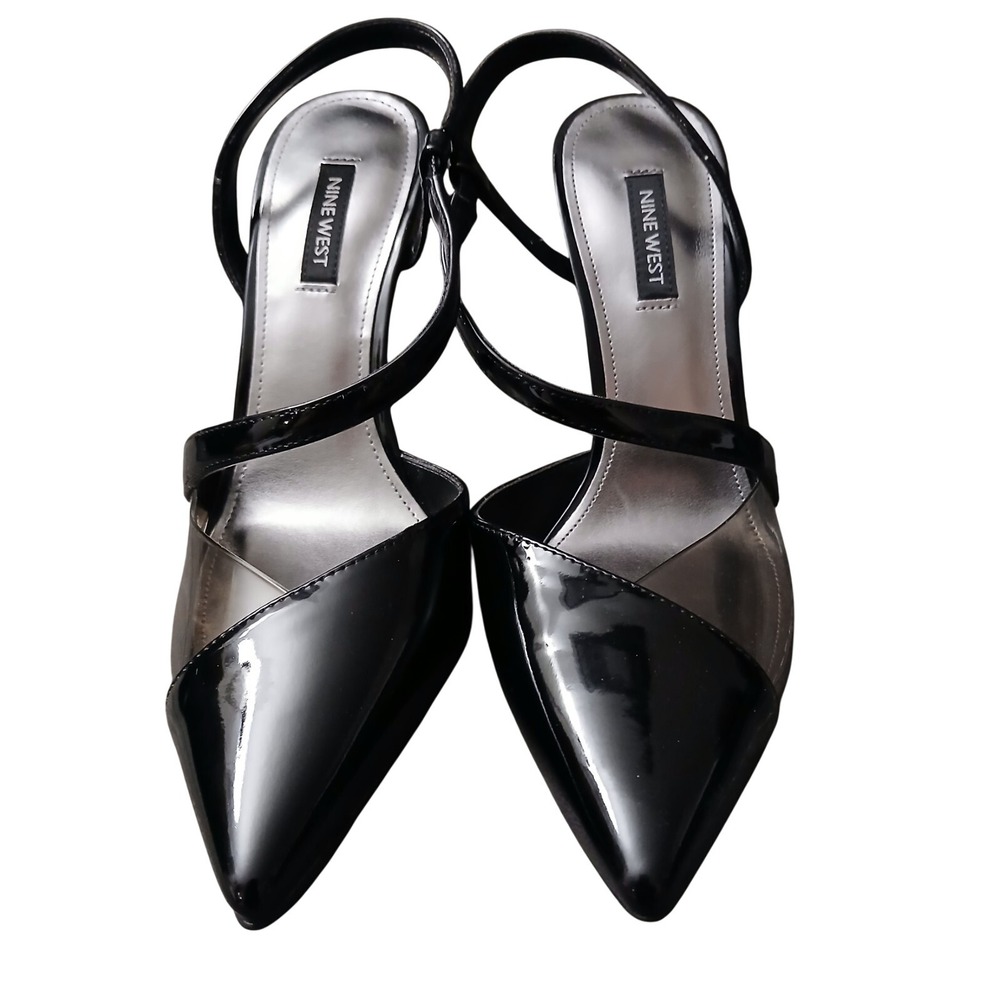 Nine West Womens FLORIA 3Pointed Toe Stilettos Patent Leather NEW Sz 8.5 #803 - Picture 8 of 13